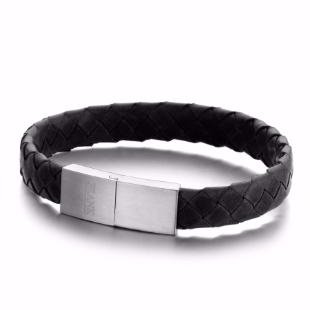 Frank herre armbånd i sort læder