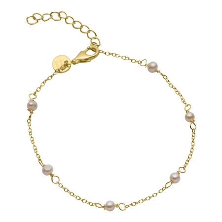 Aqua Dulce Pearly armbånd - forgyldt