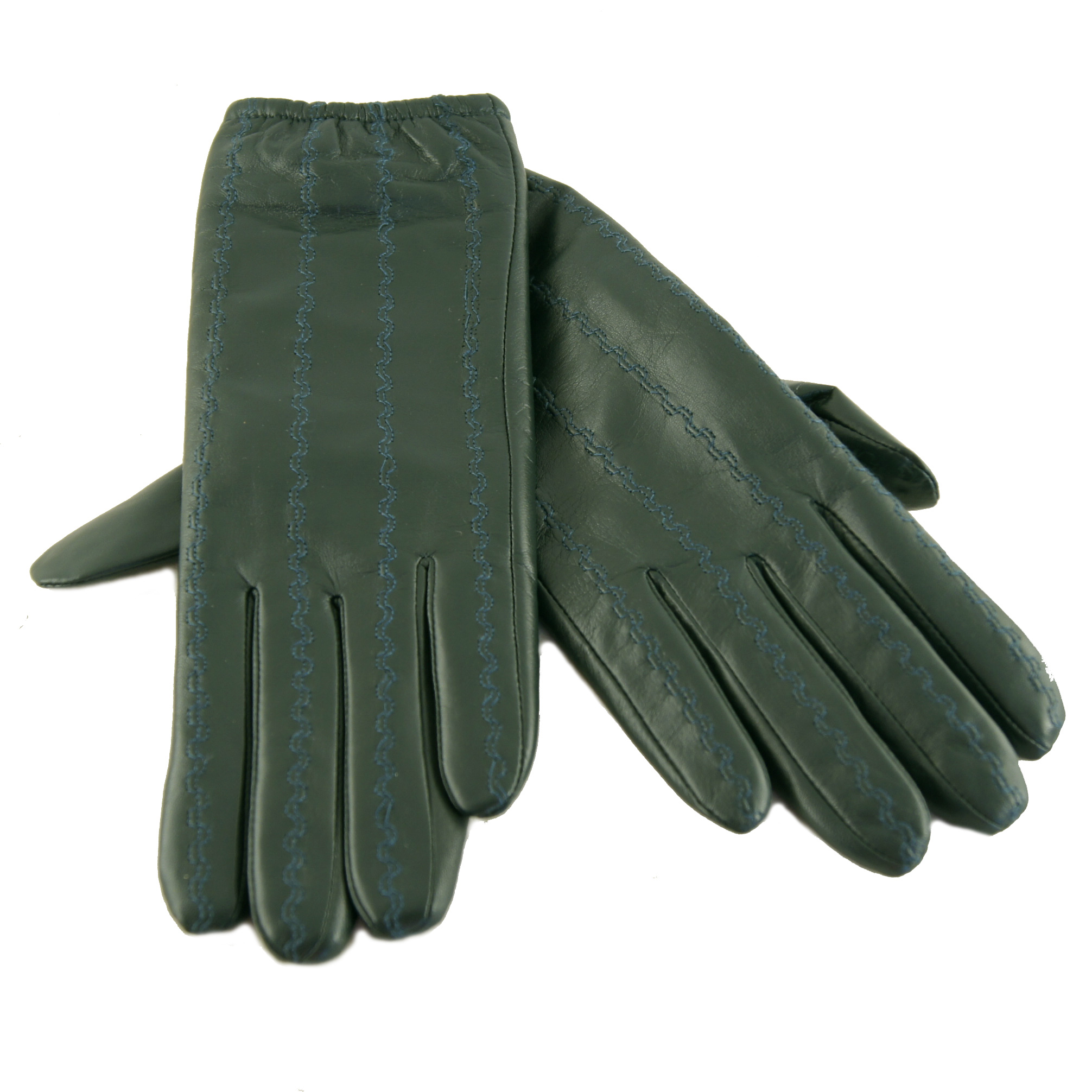 Skind handsker grøn læder - Onstage handsker i